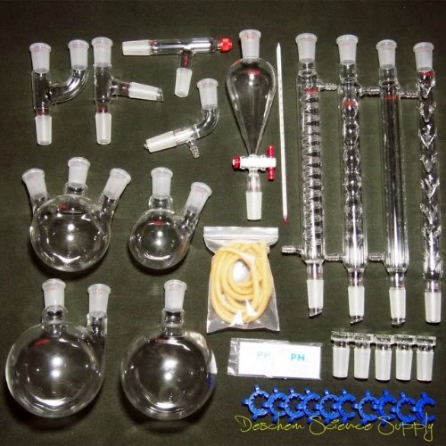 24/40, nueva orgánica Kit de laboratorio de Química, 32 unids, laboratorio químico dispositivo