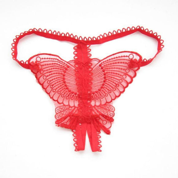 Butterfly Lace Micro Massage Temptation Brief Beads Panties