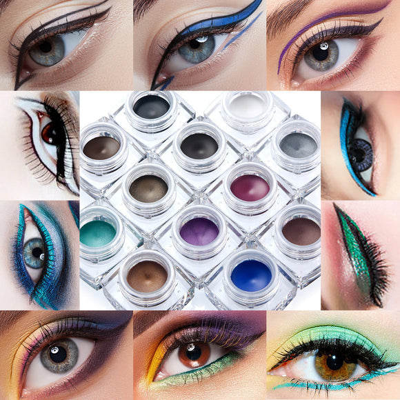 12 Colors Eye Liner Waterproof Eyeliner