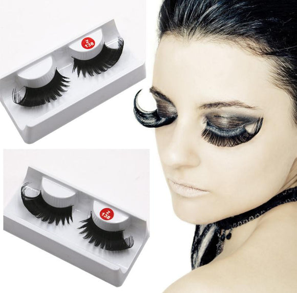 Women Fancy Soft Long False Eyelashes Eye Lashes Makeup Party Club